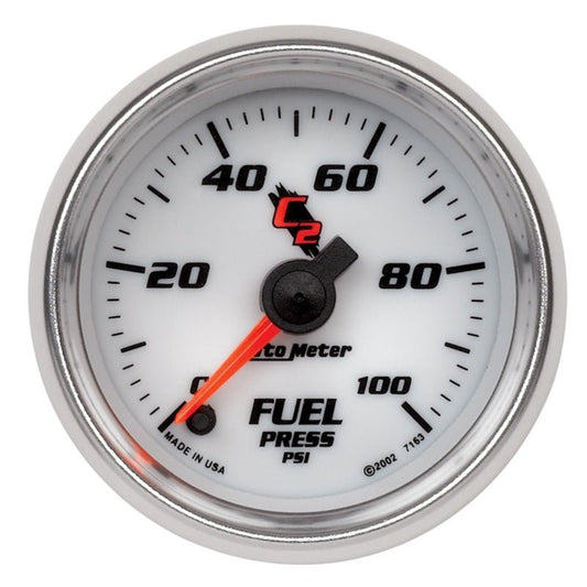 AutoMeter - Autometer C2 52mm 100 PSI Electronic Fuel Pressure Gauge - Demon Performance