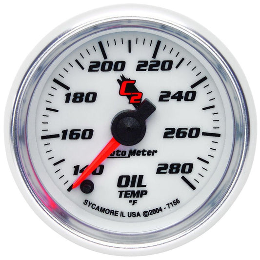 AutoMeter - Autometer C2 52mm 140 - 280 Deg. F Electronic Oil Temp Gauge - Demon Performance