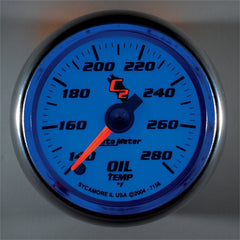 AutoMeter - Autometer C2 52mm 140 - 280 Deg. F Electronic Oil Temp Gauge - Demon Performance