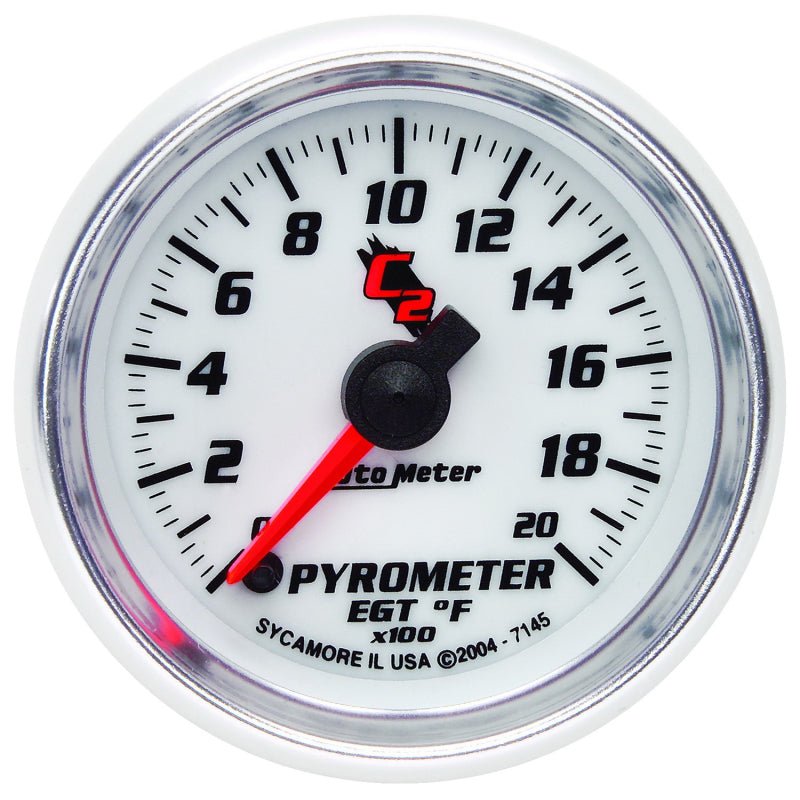 AutoMeter - Autometer C2 52mm 2000 Deg F Electronic EGT Pyrometer Gauge - Demon Performance