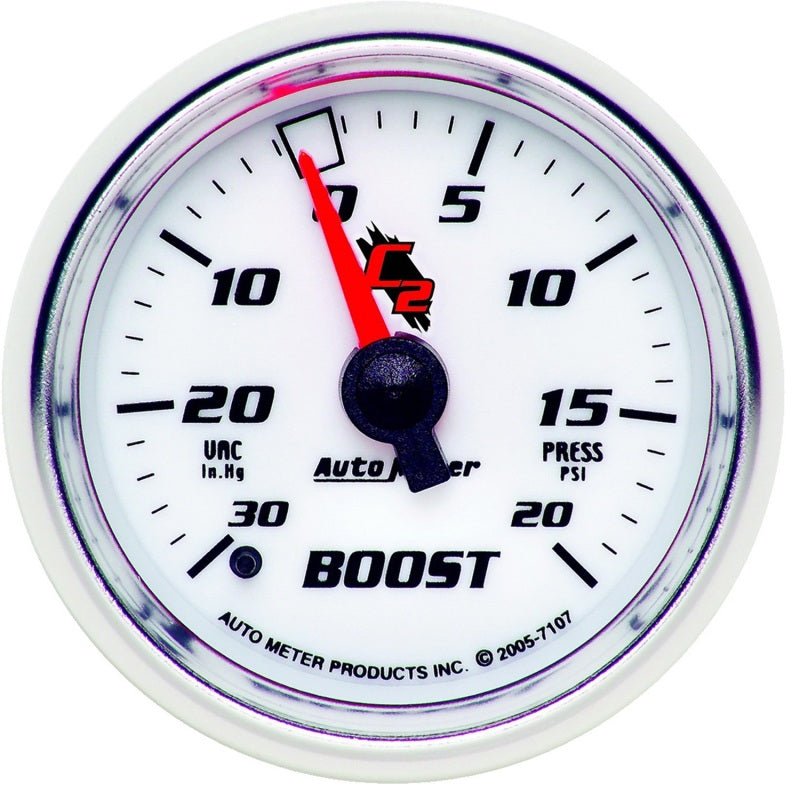 AutoMeter - Autometer C2 52mm 30 in hg/20 PSI Mechanical Boost Vacuum Gauge - Demon Performance