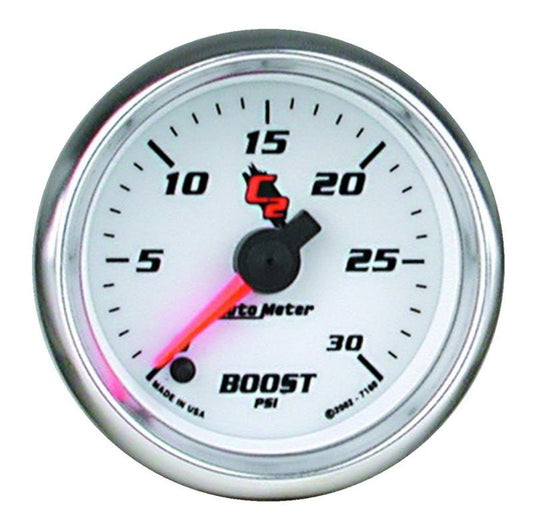 AutoMeter - Autometer C2 52mm 30 PSI Electronic Boost Gauge - Demon Performance