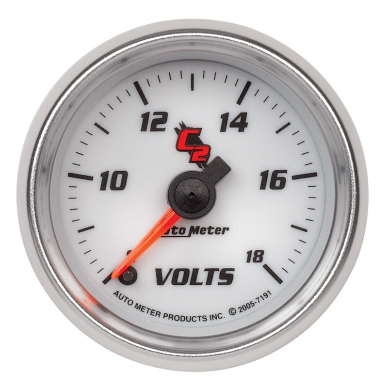 AutoMeter - Autometer C2 52mm Electronic 8-18V Voltmeter Gauge - Demon Performance