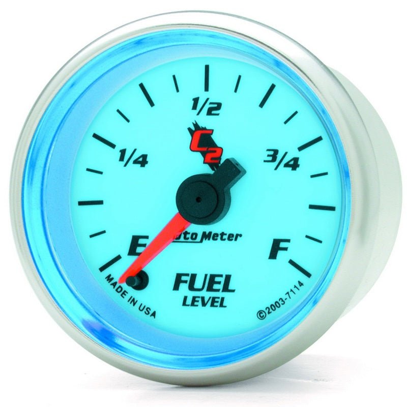 AutoMeter - Autometer C2 52mm Electronic Programmable Empty to Full Fuel Level Gauge - Demon Performance