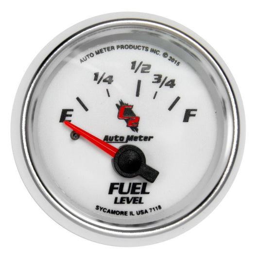 AutoMeter - Autometer C2 Gauge Fuel Level 2 1/16in 16e To 158f Elec C2 - Demon Performance