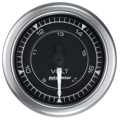 AutoMeter - Autometer Chrono 2-1/16in 18V Voltmeter Gauge - Demon Performance