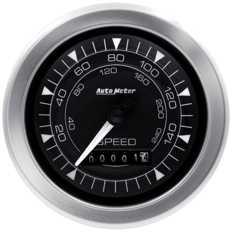 AutoMeter - Autometer Chrono 3-3/8in 160MPH Electric Programmable Speedometer Gauge - Demon Performance