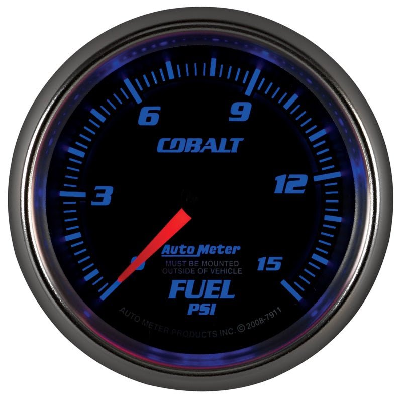 AutoMeter - Autometer Cobalt 2-5/8in Mechanical Fuel Pressure Gauge 0-15 PSI - Demon Performance