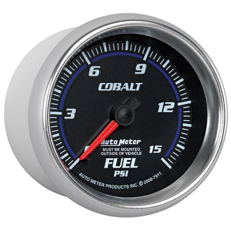 AutoMeter - Autometer Cobalt 2-5/8in Mechanical Fuel Pressure Gauge 0-15 PSI - Demon Performance