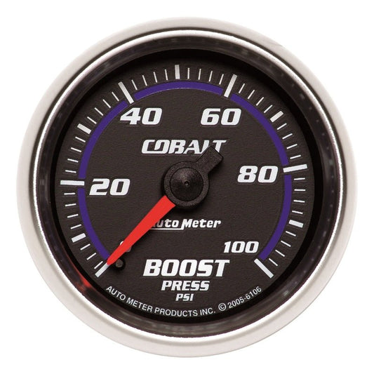 AutoMeter - Autometer Cobalt 52mm 0-100psi Mechanical Boost Gauge - Demon Performance