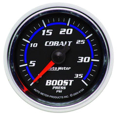 AutoMeter - Autometer Cobalt 52mm 0-35 psi Mechanical Boost Gauge - Demon Performance