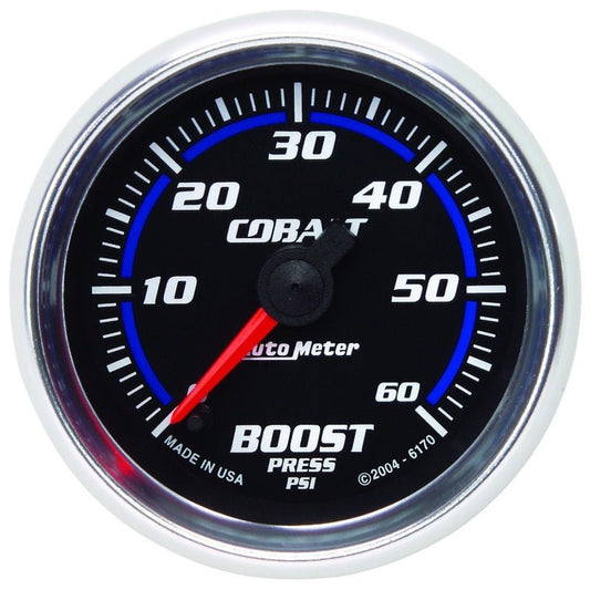 AutoMeter - Autometer Cobalt 52mm 0-60 PSi Boost Gauge - Demon Performance