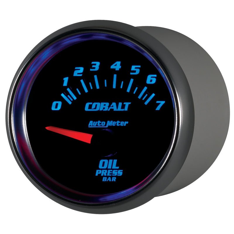 AutoMeter - Autometer Cobalt 52mm 0-7 BAR Short Sweep Electric Oil Pressure Gauge - Demon Performance