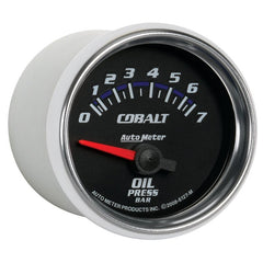 AutoMeter - Autometer Cobalt 52mm 0-7 BAR Short Sweep Electric Oil Pressure Gauge - Demon Performance