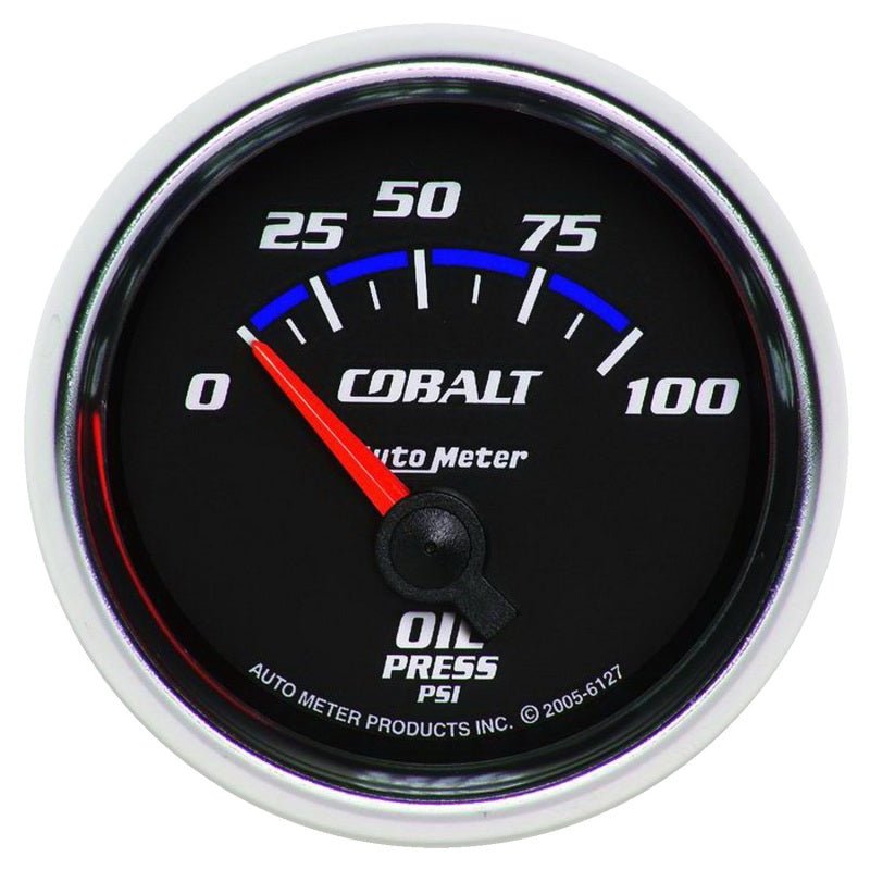 AutoMeter - Autometer Cobalt 52mm 100 PSI Short Sweep Electric Oil Pressure Gauge - Demon Performance