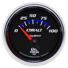 AutoMeter - Autometer Cobalt 52mm 100 PSI Short Sweep Electric Oil Pressure Gauge - Demon Performance