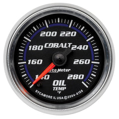 AutoMeter - Autometer Cobalt 52mm 140-280 Deg F Full Sweep Electronic Oil Temp Gauge - Demon Performance