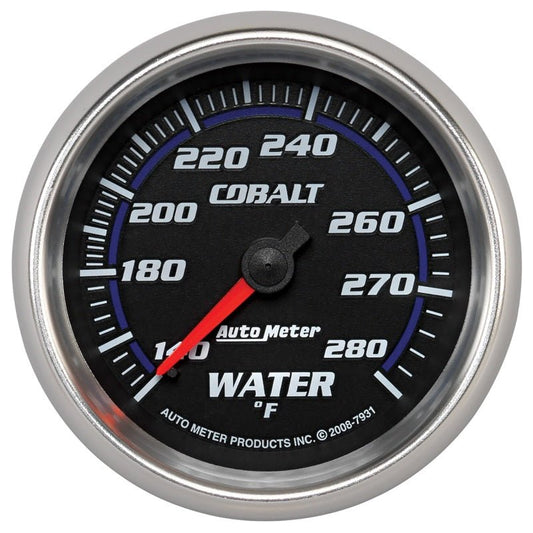 AutoMeter - Autometer Cobalt 66.7mm 140-280 degree F. Water Temprature Gauge - Demon Performance