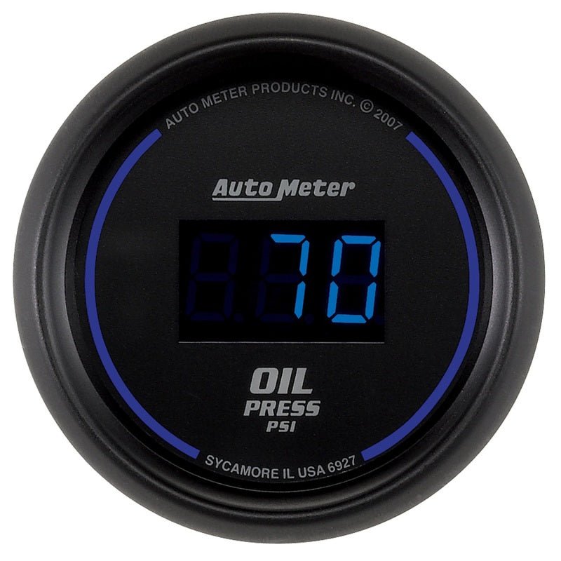 AutoMeter - Autometer Cobalt Digital 52.4mm Black 0-100psi Oil Pressure Gauge - Demon Performance