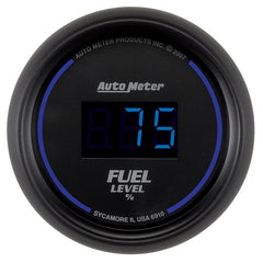 AutoMeter - Autometer Cobalt Digital 52.4mm Black Programmable Empty-Full Range Fuel Level Gauge - Demon Performance