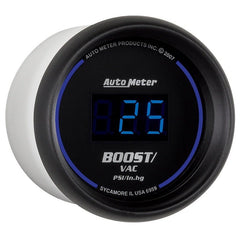 AutoMeter - Autometer Cobalt Digital 52.4mm Black Vacuum/Boost Gauge - Demon Performance