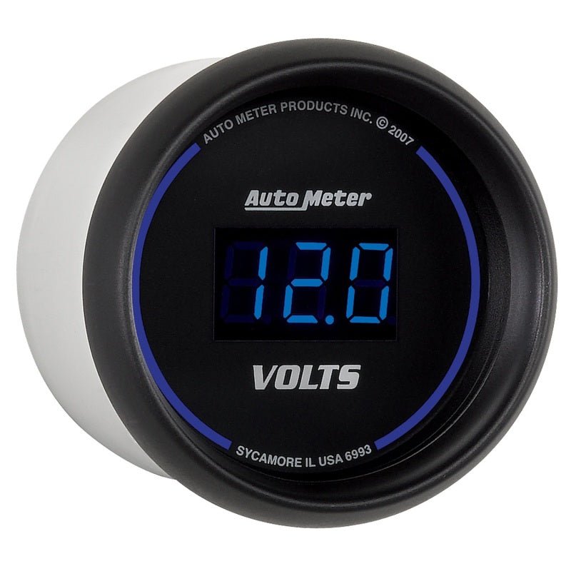 AutoMeter - Autometer Cobalt Digital 52.4mm Black Voltmeter - Demon Performance