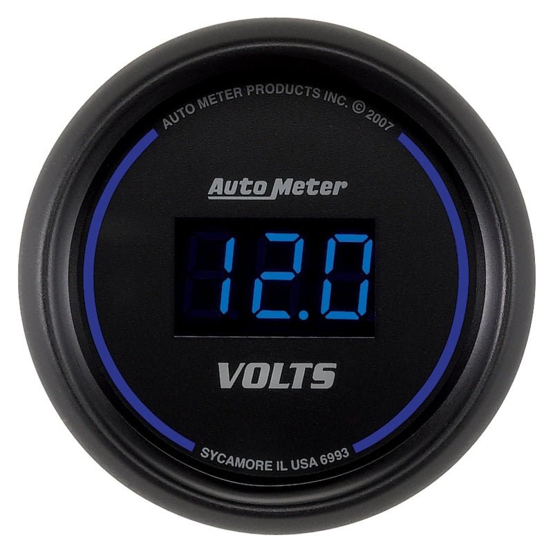 AutoMeter - Autometer Cobalt Digital 52.4mm Black Voltmeter - Demon Performance