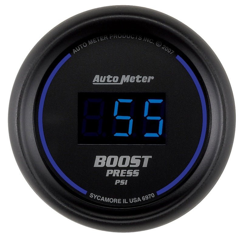 AutoMeter - Autometer Cobalt Digital 52mm Digital 5-60 PSI Boost Gauge - Demon Performance