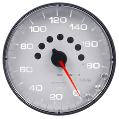 AutoMeter - Autometer Spek-Pro Gauge Speedometer 5in 180 Mph Elec. Programmable White/Black - Demon Performance