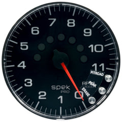 AutoMeter - Autometer Spek-Pro Gauge Tachometer 5in 11K Rpm W/Shift Light & Peak Mem Black/Chrome - Demon Performance