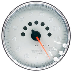 AutoMeter - Autometer Spek-Pro Gauge Tachometer 5in 11K Rpm W/Shift Light & Peak Mem Silver/Chrome - Demon Performance