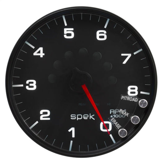 AutoMeter - Autometer Spek-Pro Gauge Tachometer 5in 8K Rpm W/Shift Light & Peak Mem Black/Black - Demon Performance