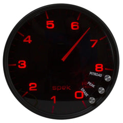 AutoMeter - Autometer Spek-Pro Gauge Tachometer 5in 8K Rpm W/Shift Light & Peak Mem Black/Smoke/Black - Demon Performance