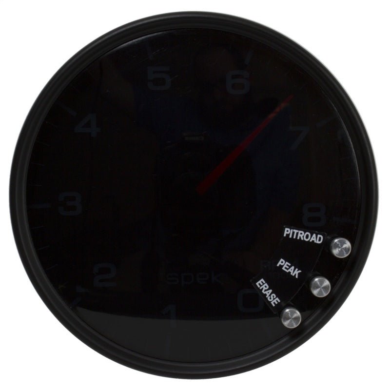 AutoMeter - Autometer Spek-Pro Gauge Tachometer 5in 8K Rpm W/Shift Light & Peak Mem Black/Smoke/Black - Demon Performance