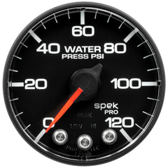 AutoMeter - Autometer Spek-Pro Gauge Water Press 2 1/16in 120psi Stepper Motor W/ Peak & Warn - Demon Performance