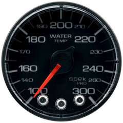 AutoMeter - Autometer Spek-Pro Gauge Water Temp 2 1/16in 300f Stepper Motor W/Peak & Warn Blk/Blk - Demon Performance