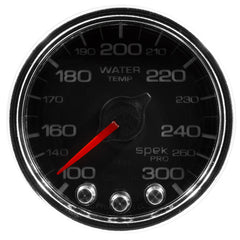 AutoMeter - Autometer Spek-Pro Gauge Water Temp 2 1/16in 300f Stepper Motor W/Peak & Warn Blk/Chrm - Demon Performance