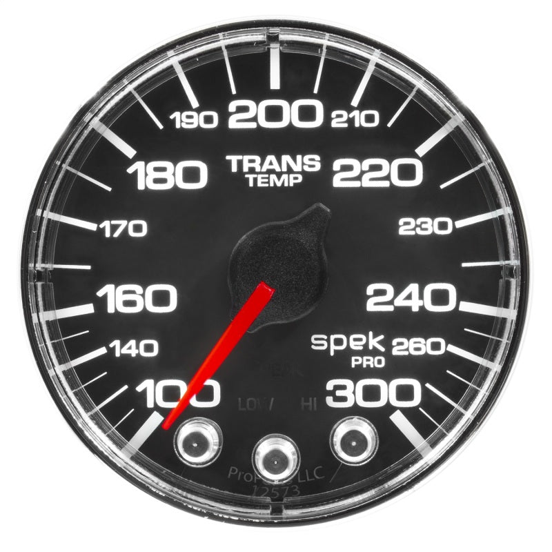 AutoMeter - Autometer Spek-Pro Gauge Water Temp 2 1/16in 300f Stepper Motor W/Peak & Warn Blk/Chrm - Demon Performance