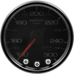 AutoMeter - Autometer Spek-Pro Gauge Water Temp 2 1/16in 300f Stepper Motor W/Peak & Warn Blk/Smoke/Blk - Demon Performance