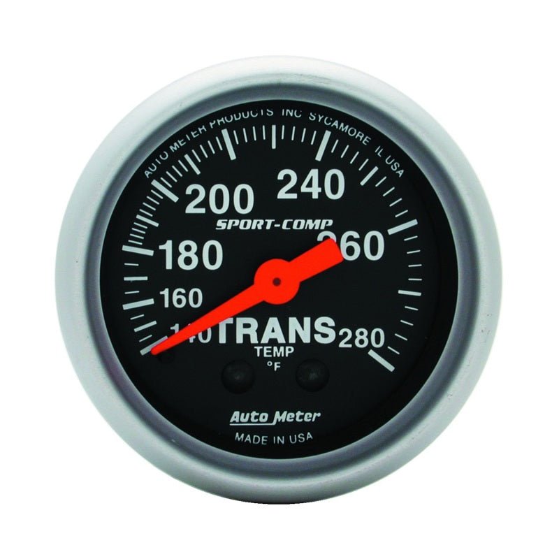 AutoMeter - Autometer Sport Comp 140-280F Trans Temp Gauge - Demon Performance