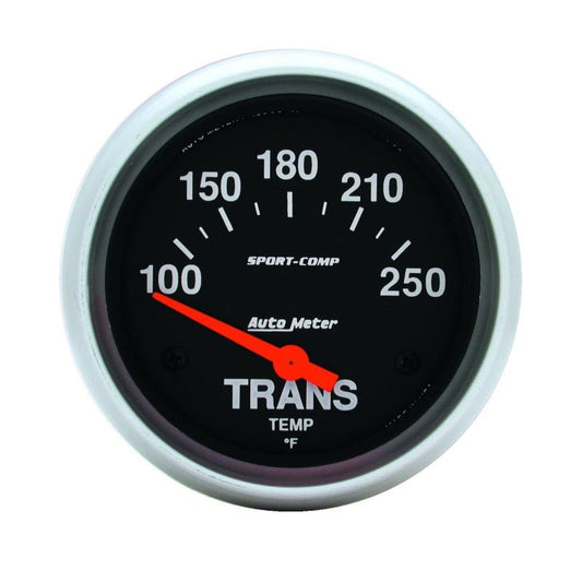 AutoMeter - Autometer Sport-Comp 2-5/8in 100-250 Degrees (F) ElectricTransmission Temp Gauge - Demon Performance