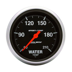 AutoMeter - Autometer Sport-Comp 2-5/8in Water Temperature 60-210 Degrees F Stepper Motor Gauge - Demon Performance