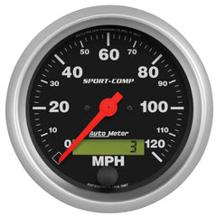 AutoMeter - Autometer Sport-Comp 3-3/8 inch 120 MPH Electronic Speedometer Gauge - Demon Performance