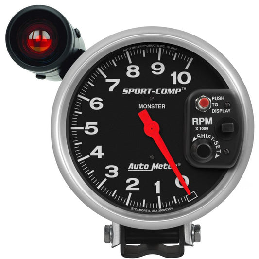 AutoMeter - Autometer Sport-Comp 5 inch 10K RPM Shift Light Tach - Demon Performance