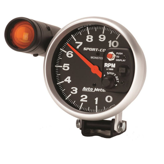 AutoMeter - Autometer Sport-Comp 5 inch 10K RPM Shift Light Tach - Demon Performance