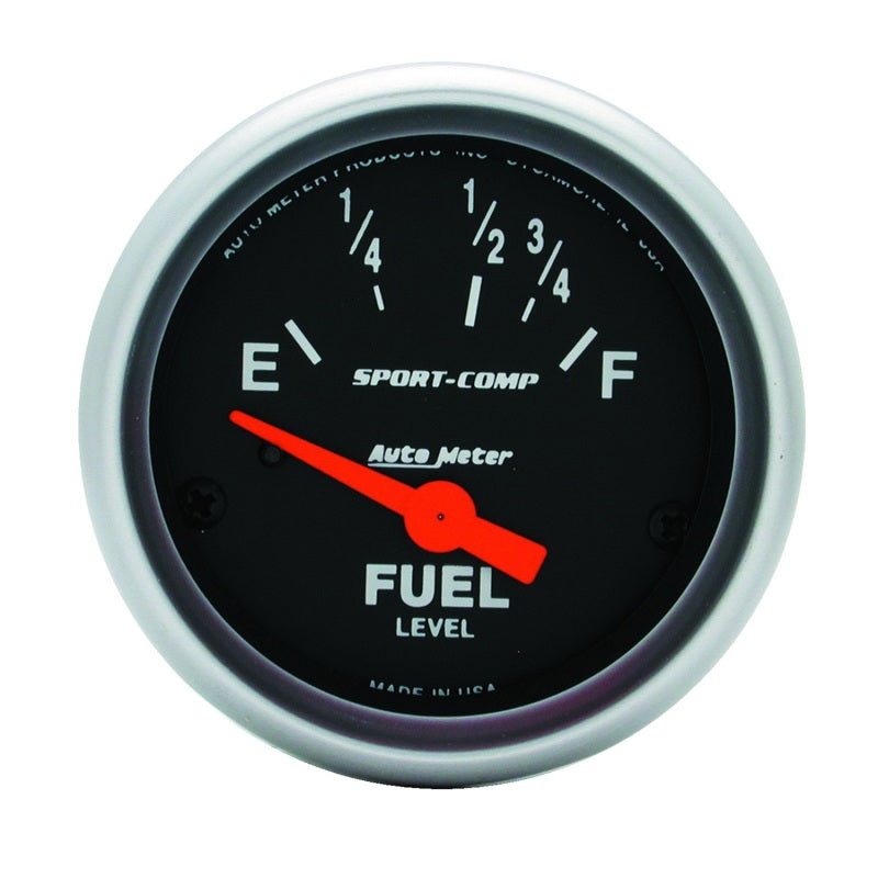 AutoMeter - Autometer Sport Comp 52mm 16-158 Ohms Electronic Fuel Level Gauge - Demon Performance