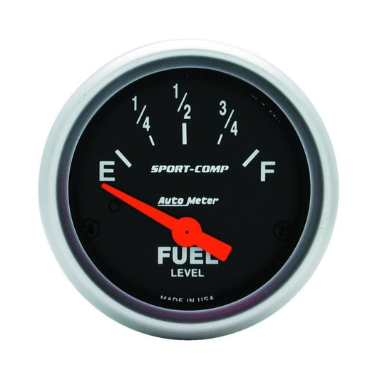 AutoMeter - Autometer Sport Comp 52mm Short Sweep Electronic Fuel Level Gauge - Demon Performance