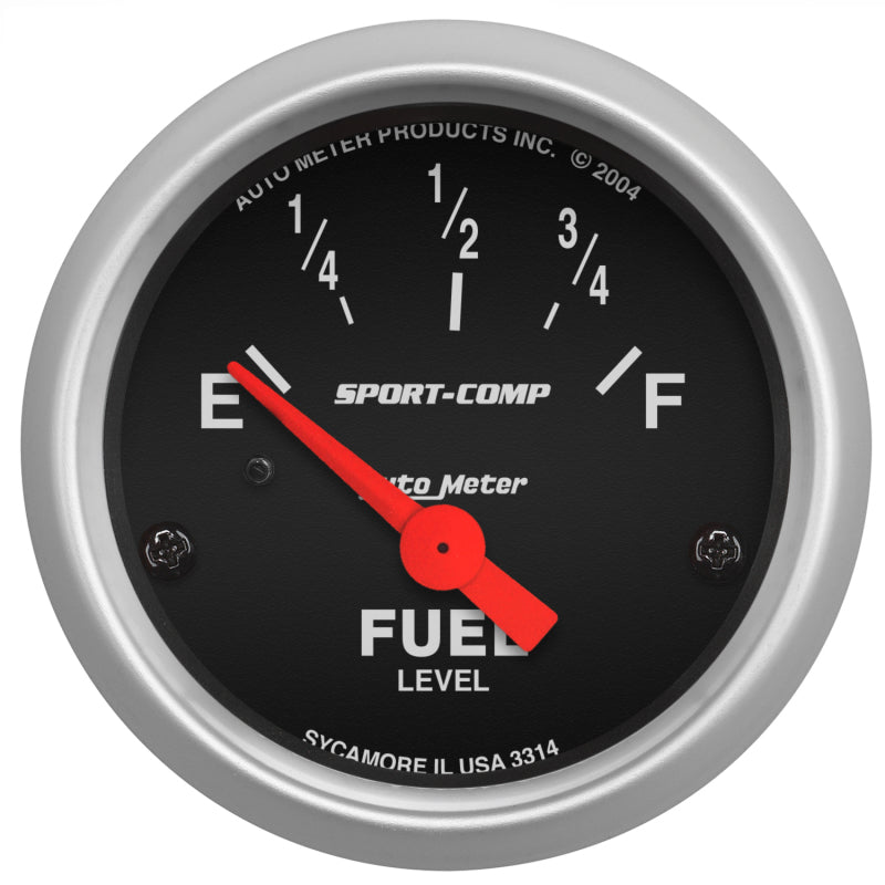 AutoMeter - Autometer Sport Comp 52mm Short Sweep Electronic Fuel Level Gauge - Demon Performance