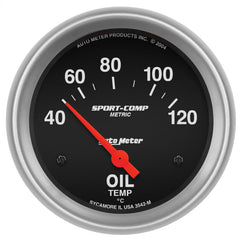 AutoMeter - Autometer Sport-Comp 66.7mm 40-120 Deg C Short Sweep Electronic Oil Temperature Gauge - Demon Performance