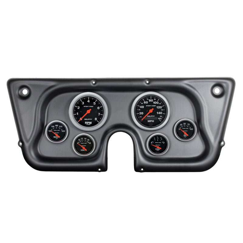 AutoMeter - Autometer Sport-Comp 67-72 Chevy Truck C/K/K5/Suburban Dash Kit 6pc Tach/MPH/Fuel/Oil/WTMP/Volt - Demon Performance